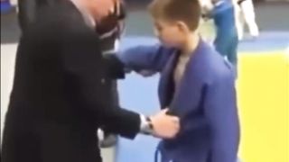 Vladimir Putin Teaches a Kid Judo