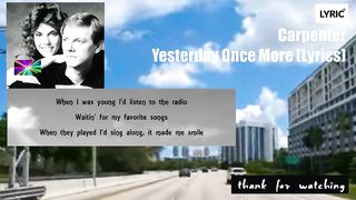 BRT - Carpenters - Yesterday Once More (Lyrics)