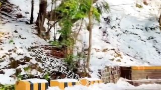 Snowfall on the Murree Road Beautiful View