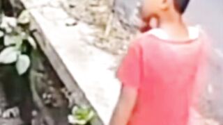 funny video of a child going into a ditch