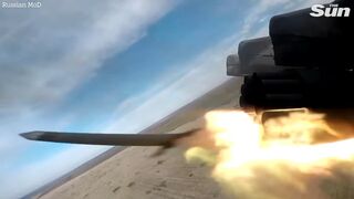 Russian Ka-52 and Mi-24 attack helicopters blast Ukrainian targets with missiles
