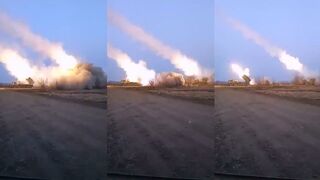 Russian Zemledeliye mine-laying MLRS allegedly being deployed in Kharkiv Oblast