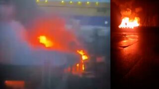Ukrainian partisans claimed responsibility for the fire at the Russian military base in Crimea, Russian base of the mobilized in Sovjetske is on fire