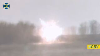 Ukrainian SBU Alpha ATGM strike on a Russian KamAZ truck