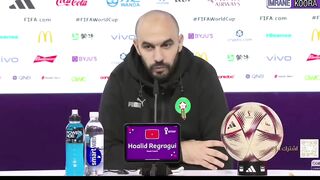 ندوة الصحفية لواليد الركراكي مدرب المنتخب المغربي عن مواجهة المنتخب الفرنسي