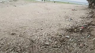 Cibuaya beach at indonesia