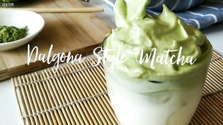 Dalgona Matcha | Dalgona Style Matcha Recipe | Non-Dairy Matcha Cream