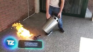 Portable fire extinguisher .