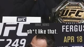 Khabib Shuts Down Tony Ferguson I Can Eat You In Street Fight - UFC - MMA