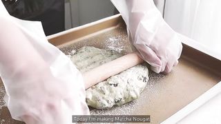 Easy Homemade Matcha Nougat recipe with Marshmallow ~! ❤️