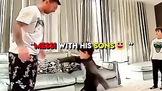 Ronaldo and His Son Train Together shorts football soccer