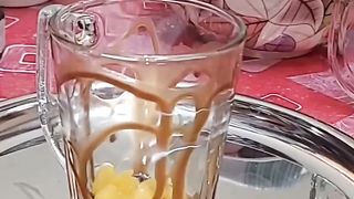 Custard milk mango shake