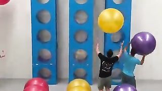 Exercise Ball Racing Is AWESOME ????????????.