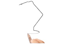 lamp design drawing with watercolor