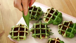 Matcha waffles