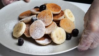 Gluten-free Rice flour banana pancakes