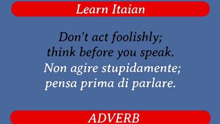 Learn English Italian Adverb.