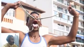 I watched this man video doing Magic in the market area . That very incredible