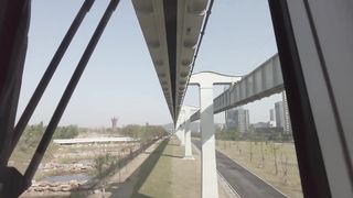 Like a capsule! Riding China's Scary Driverless Sky Train