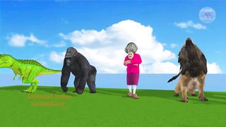 Cow Mammoth Dinosaur Elephant Gorilla Guess The Right Key ESCAPE ROOM CHALLENGE Animals Cage Game.