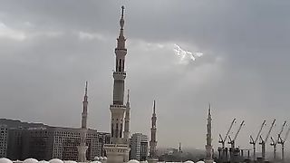 The cloudy weather over