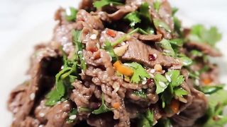 Beef with Coriander, Chilli & Garlic