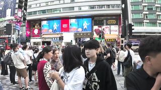 Hong Kong_ Tsim Sha Tsui Crowded Weekend Walk (Oct 2023
