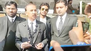 Shoaib Shaheen cleared the position of the legal team.Violent reaction to the journalist tough question.