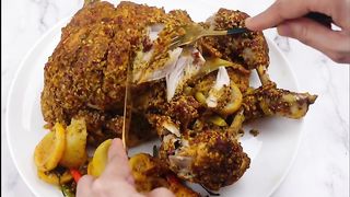 Steam Chicken Chargha,No Frying,Lahori Chargha,Whole Chicken Recipe By Recipes Of The World