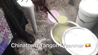 ???????? Myanmar People Exploring Vibrant Street Food Culture in Yangon.