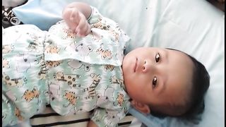 cute baby who is lazy