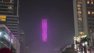 Happy new year 2024 Jakarta Indonesia 5000 droen