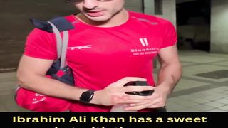 Ibrahim Ali Khan has a sweet chat with paps