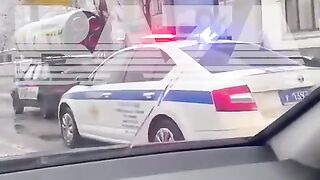 У Москві зупинили "сарматмобіль" з написом "На Вашингтон"