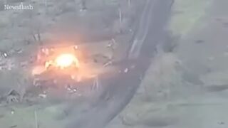 Russian troops sprint for their lives as Ukrainian forces destroy hideout