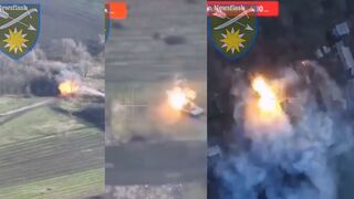 Ukrainian troops destroy Russian tanks and positions