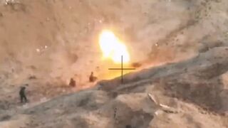 Switchblade 300 loitering munition strike on a Russian ATGM team by Ukrainian SSO