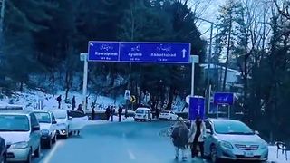 Snowfall on the Ayubia Road KPK