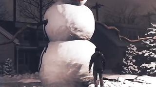 Frosty wants to play ☃️ #snowman #horror #cursed #creepy #christmas #winter.