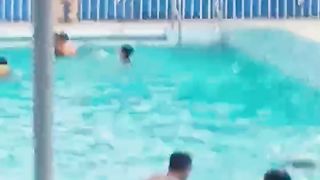 I am enjoying in KMC SPORTS COMPLEX Swimming pool