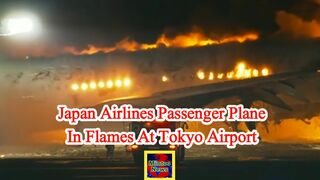 Video shows Japan Airlines passenger plane in flames at Tokyo airport