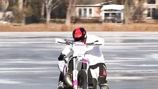 Motorcycle over the sea