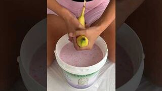 Beautiful hand mold makes her day! (Full video up on my channel ❤️) #handmold #banana #beautiful