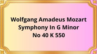 Wolfgang Amadeus Mozart Symphony In G Minor, No 40 K 550 (1951)