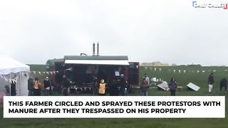 Fed Up Farmer Sprays Poop At Activists For Trespassing