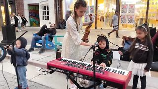 2 Year Old JOINS me SINGING _ Karolina Protsenko - Amazing Grace