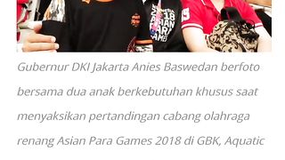 Penyandang Disabilitas dengan hati yang murni sangat sayang dengan Anies Baswedan