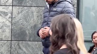 sitting with strangers then pushing him????????