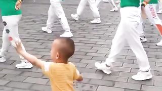 Nice little boy gymnastics