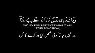 Razzaq5 -(4) Black screen _ Quran urdu translation _ Quran status _ وما تدري نفس ماذا. plz subscribe and watch my video